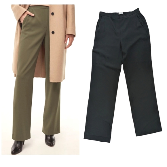 Aritzia Babaton Ray black tailored, wide-leg dress pant, size 8 - Picture 1 of 9